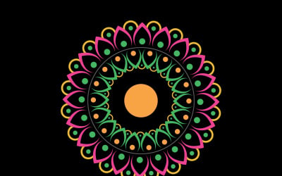 Design de ilustração de mandala de luxo