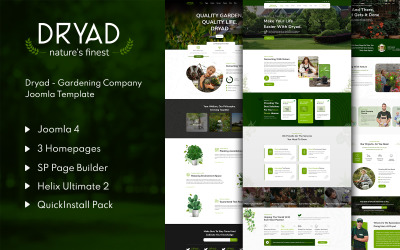 Dryad - Entreprise de jardinage Joomla 4 Template