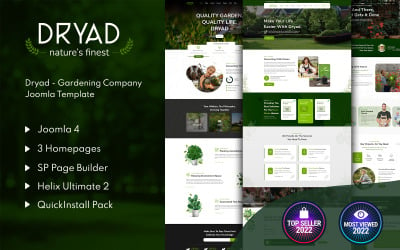 Dryad – Joomla 4&amp;amp;5-Vorlage für Gartenbauunternehmen