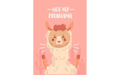 Not my Probllama Poster Illustration