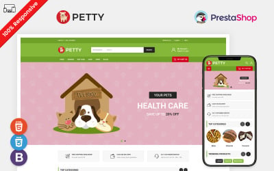 Petty - modelo da PrestaShop para pet shop