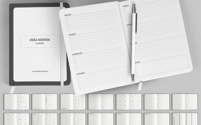 Agenda 2022 Calendrier, Agenda mensuel