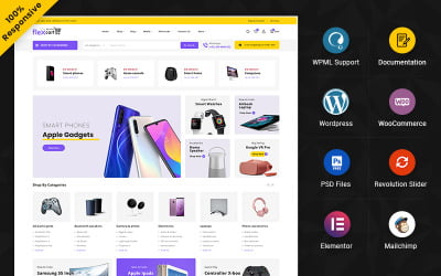 Flexcart Mega Mağazası Çok Amaçlı Elementor WooCommerce Mağazası