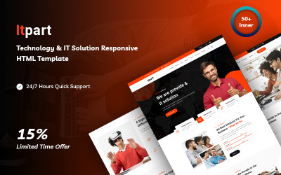 Itpart - HTML5-websitesjabloon voor technologie en IT-oplossing