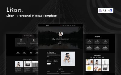 Liton – Personal &amp;amp; CV Responsive Website Template
