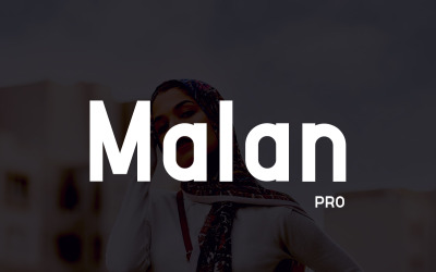 Malan.pro - Spezielle minimalistische Schriftart