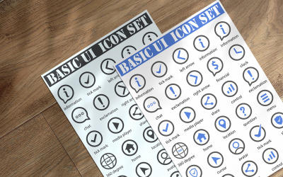 Modèle de jeu d&amp;#39;icônes Web de base