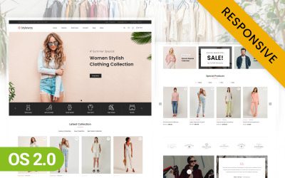 Tema responsivo do Shopify 2.0 da loja de moda online Styleway