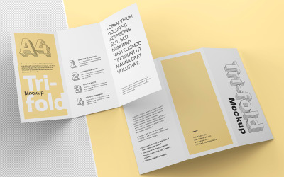 Trifold Brochure Mockup 01 Графика