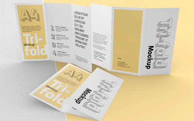 Trifold Brochure Mockup 03 Graphic