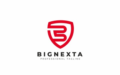 B Letter Shield Secure Logo Template