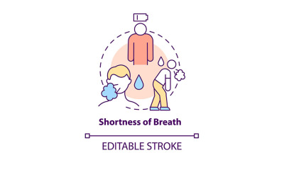 Breath Sortness Concept Icon