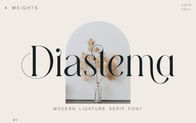 Diastema - písmo moderní ligatury