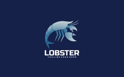Estilo de logotipo gradiente de lagosta