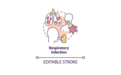 Icono de concepto de infección respiratoria