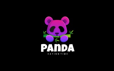 Panda Farbverlauf Buntes Logo