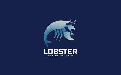 Стиль логотипу омарів градієнта