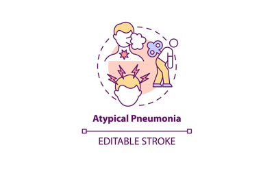 Symbol für das Konzept der atypischen Pneumonie