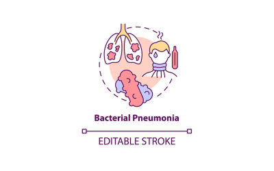 Symbol für das Konzept der bakteriellen Pneumonie