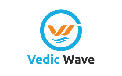 Vedic Wave - Design de modelo de logotipo
