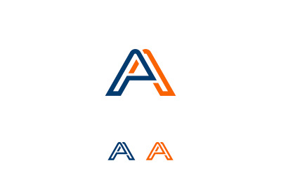 AA Harfi Logo Tasarım İş Şablonu