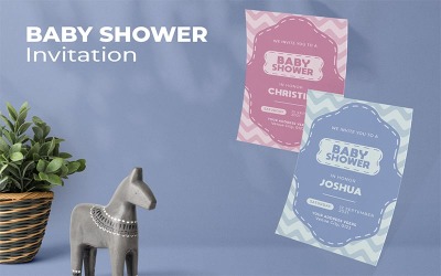Baby Shower Джошуа - шаблон запрошення