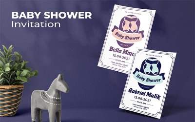 Baby Shower Gabriel Malik - Meghívó sablon