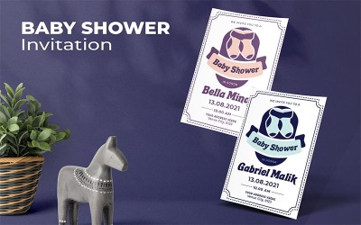 Baby Shower Gabriel Malik - Modello di invito