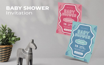 Baby Shower Хуліо - шаблон запрошення