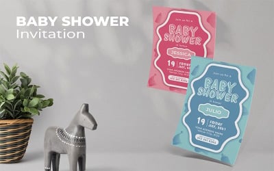 Baby Shower Julio - Plantilla de invitación