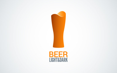 Beer Glass Logo Design Vector