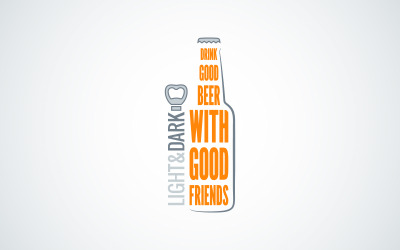 Bierfles Ontwerpconcept Vector