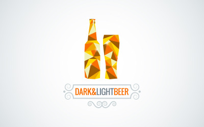 Bottiglia di birra Poly Design Vector