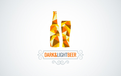 Butelka piwa Poly Design Vector