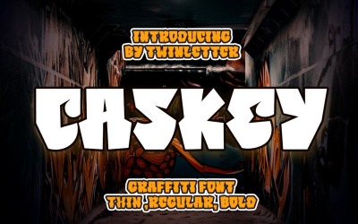 Carattere di visualizzazione Graffiti Caskey