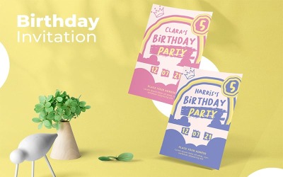 Geburtstagsparty Clara - Einladungsvorlage