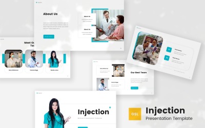 Inyección: plantilla de diapositivas médicas de Google
