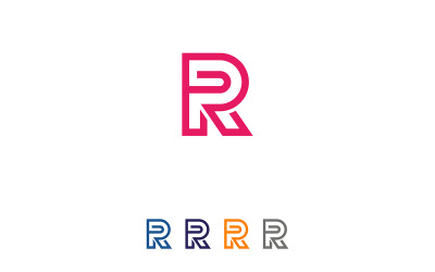 Lettera R Business Logo Design Vector Template