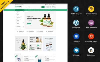 Medlife - loja WooCommerce com capacidade de resposta múltipla para medicamentos e medicamentos
