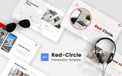 Red Circle - Pitch Deck Keynote-sjabloon
