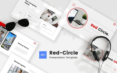 Roter Kreis - Pitch Deck Keynote-Vorlage