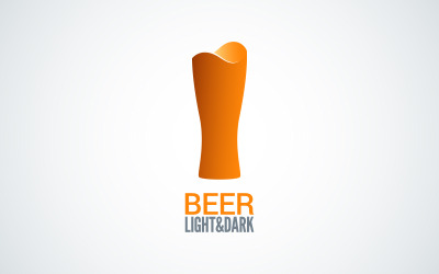 Vector de diseño de logotipo de vaso de cerveza