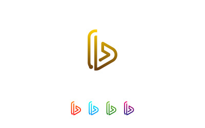 B Harfi Küçük Harf Logo Tasarım Vektör Şablonu
