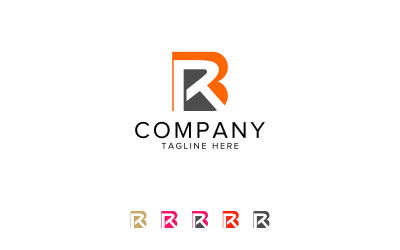 BR Letter Logo Design Vector oder RB Logo Concept Vector Template