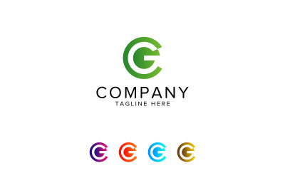 CG brief cirkel Logo ontwerp Vector of GC Business Logo ontwerpsjabloon