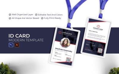 Corporate Minimal ID-Kartenvorlage