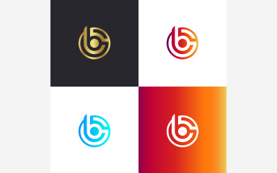 Lettera B Musica Logo Design Vector Template