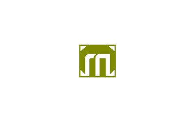 M-logo ontwerp bedrijfssjabloon