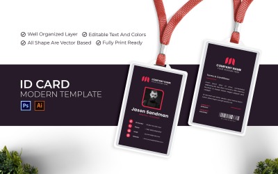 Maroon Studio ID-Kartenvorlage