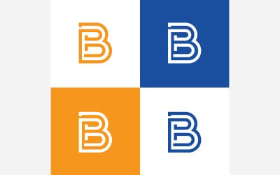 Modèle de conception de logo de lettre B